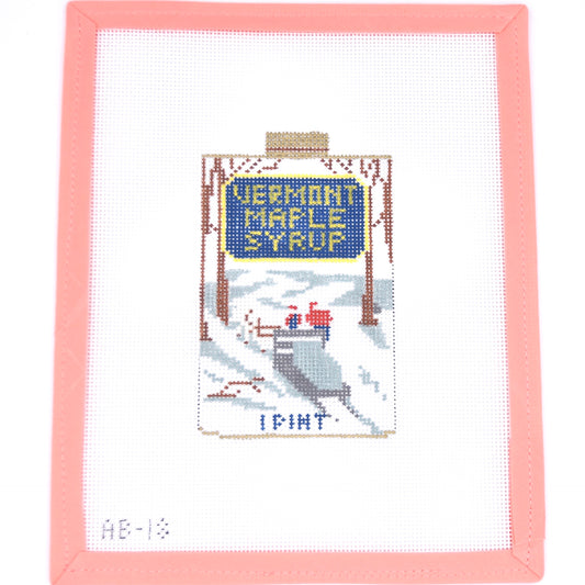 Alice & Blue Needlepoint Designs - Liquid Gold Vermont Maple Syrup