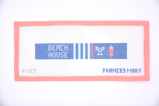 Frances Mary Needlepoint - Beach House Key Fob