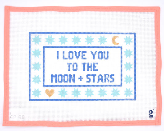 Goodpoint Needlepoint - I Love You to the Moon + Stars