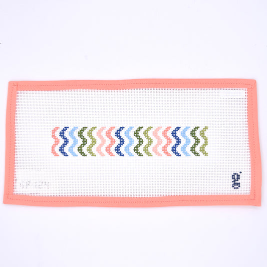 Goodpoint Needlepoint - Rainbow Squiggle Key Fob