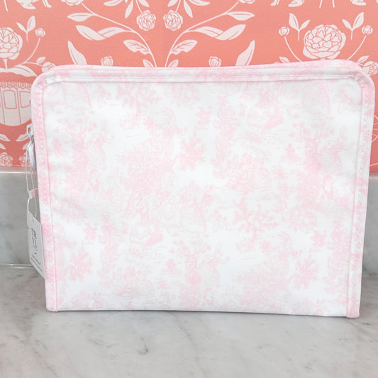 Roadie Pouch in Pink Bunny Toile