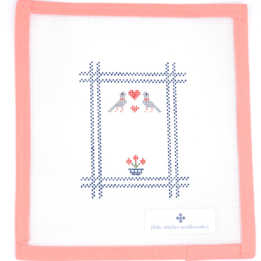 Little Stitches Needleworks - Lovebirds Ornament