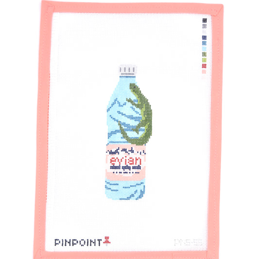 Pinpoint Needlepoint - Evian Bottle with Lizard