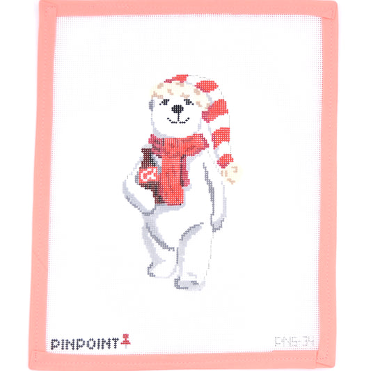 Pinpoint Needlepoint - Cola Holiday Polar Bear
