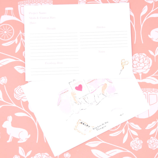 With Love by Bug - Pink Needlepoint Stitch Cards