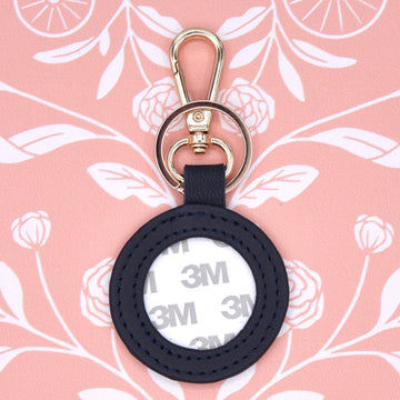 Self Finishing 1.25" Key Fob - Navy Blue