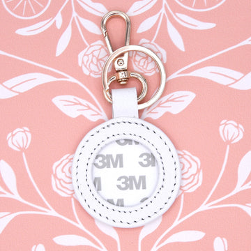 Self Finishing 1.25" Key Fob - White