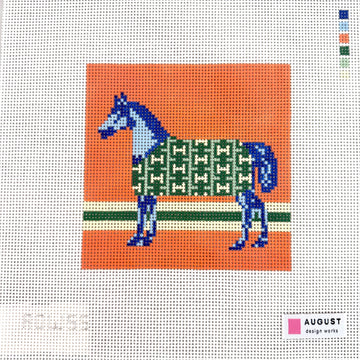 August Design Works - Blue "H" Coat Horse