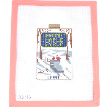 Alice & Blue Needlepoint Designs - Liquid Gold Vermont Maple Syrup