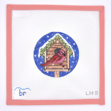 Blue Ridge Stitchery - Cardinal Birdhouse