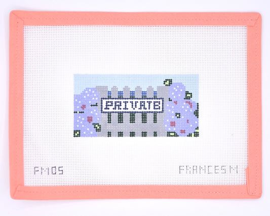 Frances Mary Needlepoint - Private Sign