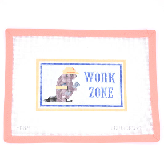 Frances Mary Needlepoint - Work Zone Beaver