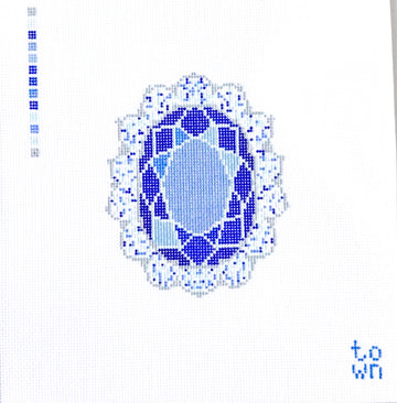 Town Stitch Needlepoint - Royal Heirloom Sapphire