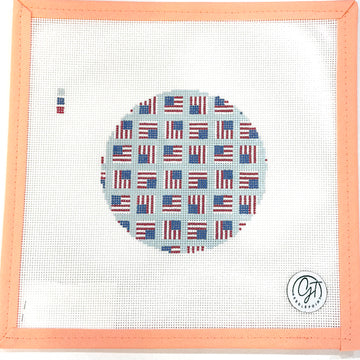 GT Needlepoint - USA Flag Round