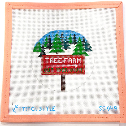 Stitch Style Needlepoint - Christmas Tree Farm