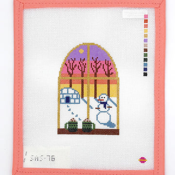 Saturnalia Stitching - Snowy Skies (18 mesh)