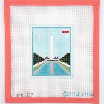 Stitch Style Needlepoint - Washington DC Stamp
