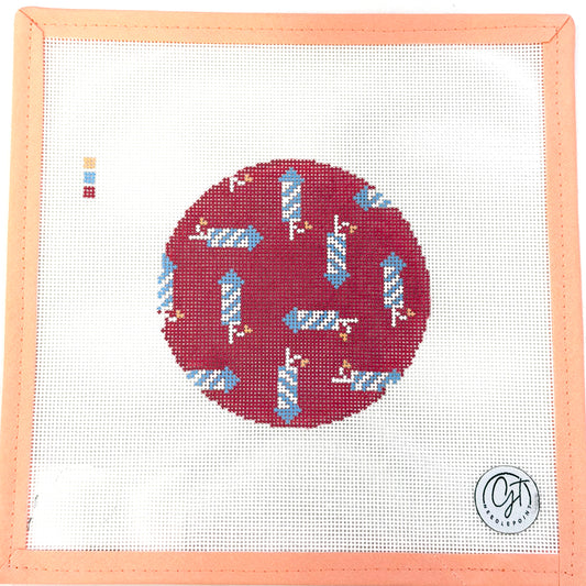 GT Needlepoint - Firecracker Round