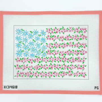 Pearly Gates Designs - Memorial Day Floral Flag