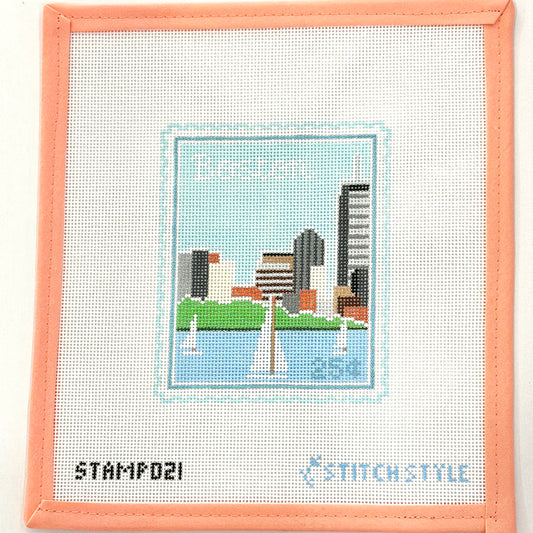 Stitch Style Needlepoint - Boston Esplanade Stamp
