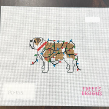Poppy’s Designs - English Bulldog - Christmas Lights