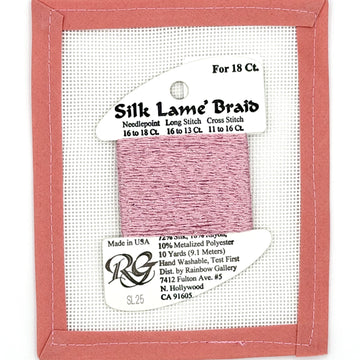 Silk Lame Braid SL25 Rose Pink