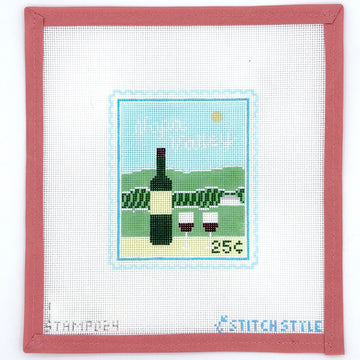 Stitch Style Needlepoint - Napa Travel Stamp