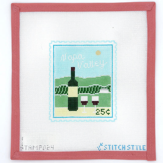 Stitch Style Needlepoint - Napa Travel Stamp