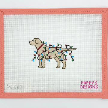 Poppy’s Designs - Christmas Lights Yellow Lab