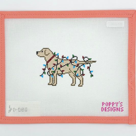 Poppy’s Designs - Christmas Lights Yellow Lab