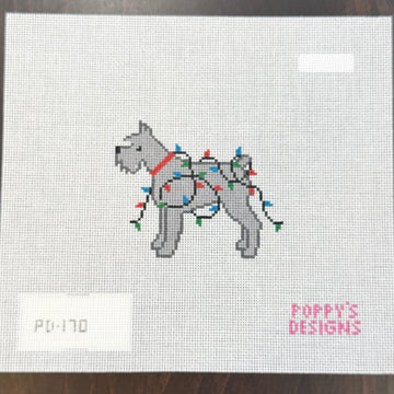 Poppy’s Designs - Schnauzer - Christmas Lights