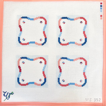 Wipstitch Needleworks - Nantucket Squiggle Coasters