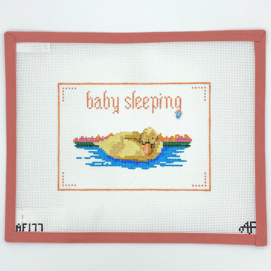 Anne Fisher Needlepoint - Baby Duck Sleeping