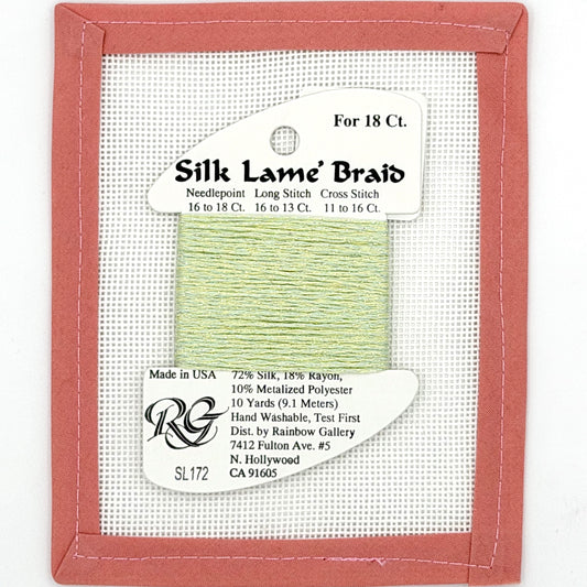 Silk Lame Braid SL172 Lime Cream