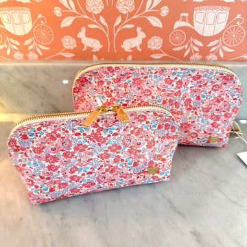 Luxe Saffiano Vegan Leather Floral Case - Large