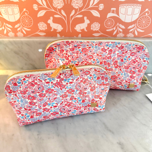 Luxe Saffiano Vegan Leather Floral Case - Large