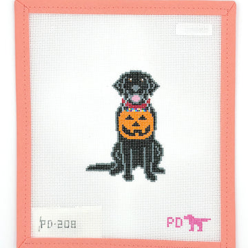 Poppy's Designs - Black Lab with Pumpkin