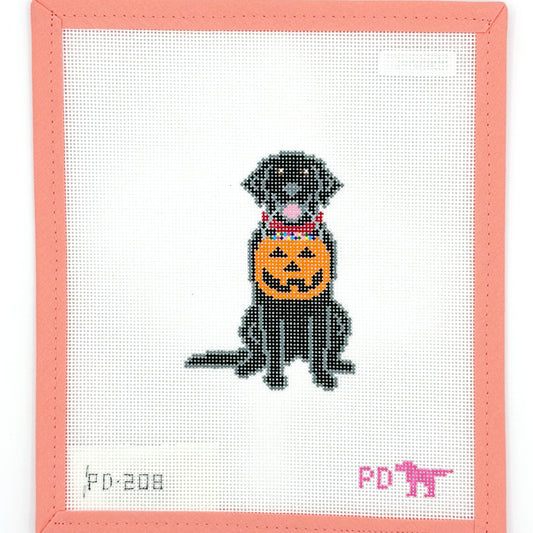 Poppy's Designs - Black Lab with Pumpkin