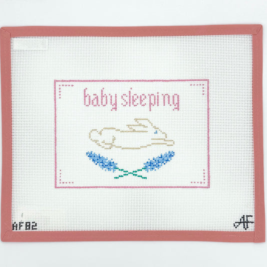 Anne Fisher Needlepoint - Baby Sleeping Bunny Pink
