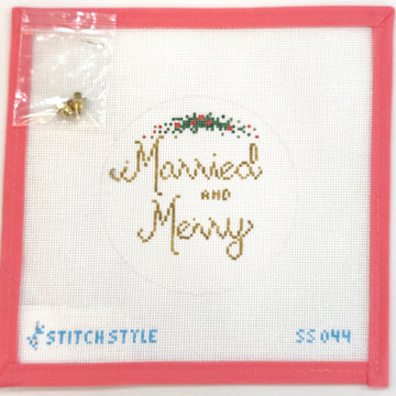 Stitch Style Needlepoint - Married and Merry