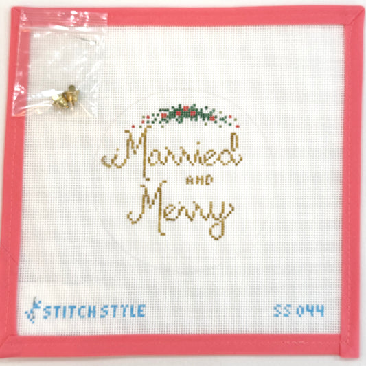 Stitch Style Needlepoint - Married and Merry