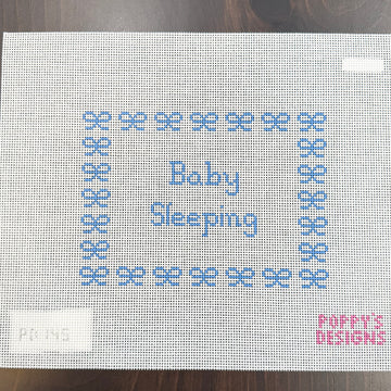 Poppy’s Designs - Baby Sleeping - Blue Bows