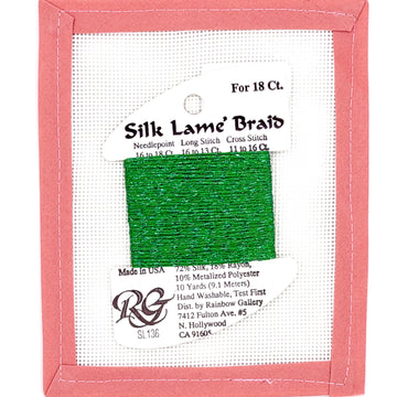 Silk Lame Braid SL136 Kelly Green