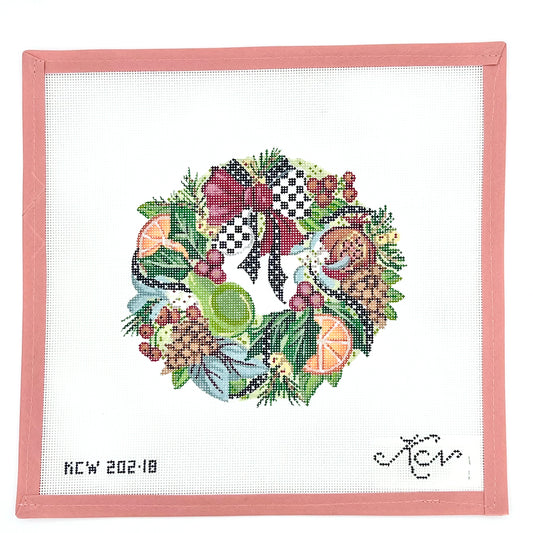 Kelly Clark Needlepoint - Christmas Wreath