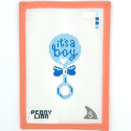 Sharkey Stitches - It's a Boy Rattle