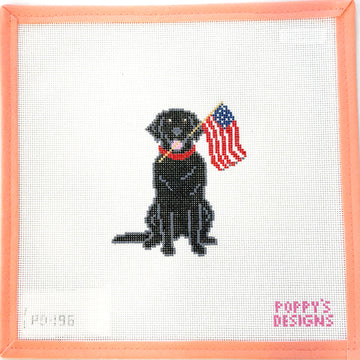 Poppy's Designs - Flag Dog - Black Lab