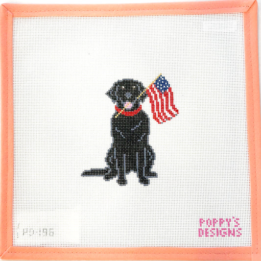 Poppy's Designs - Flag Dog - Black Lab