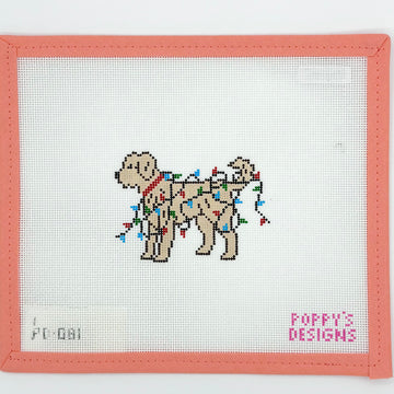 Poppy’s Designs - Christmas Lights Golden Doodle