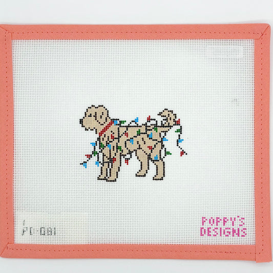 Poppy’s Designs - Christmas Lights Golden Doodle