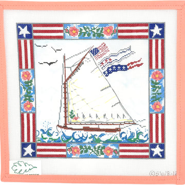 Cooper Oaks Design - Patriotic Sailboat